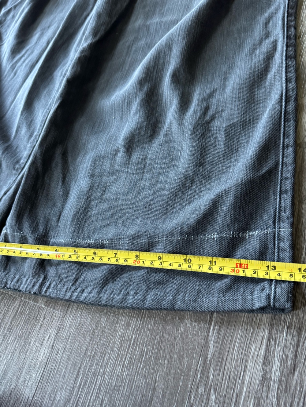 Anthropologie Pilcro Womens 28 Gray Pleated Wide Leg Palazzo Jeans High Rise - Picture 9 of 10